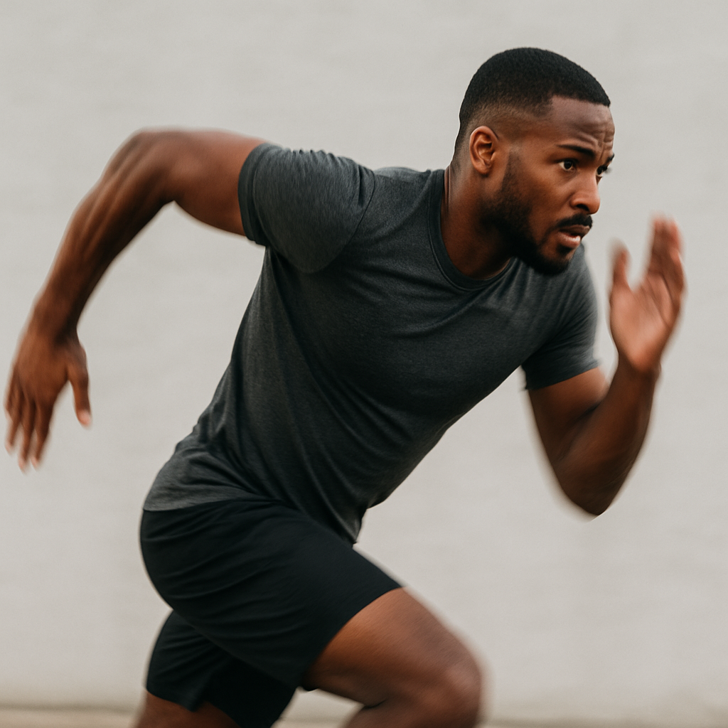 Runner in motion